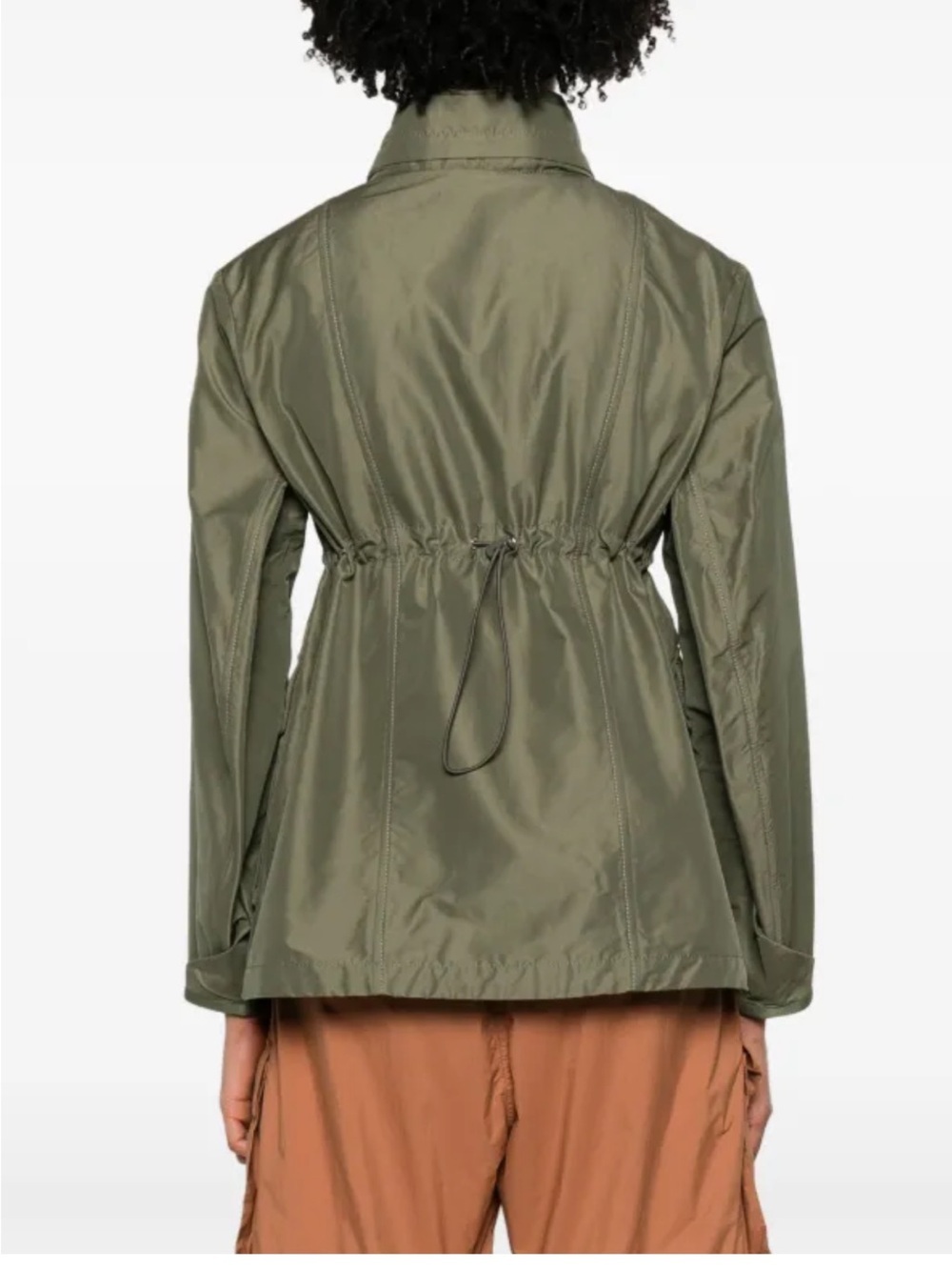 Moncler Hooded Jacket Women Medium 2 Military LLO concealed Field Cargo $1690 - Picture 3 of 16
